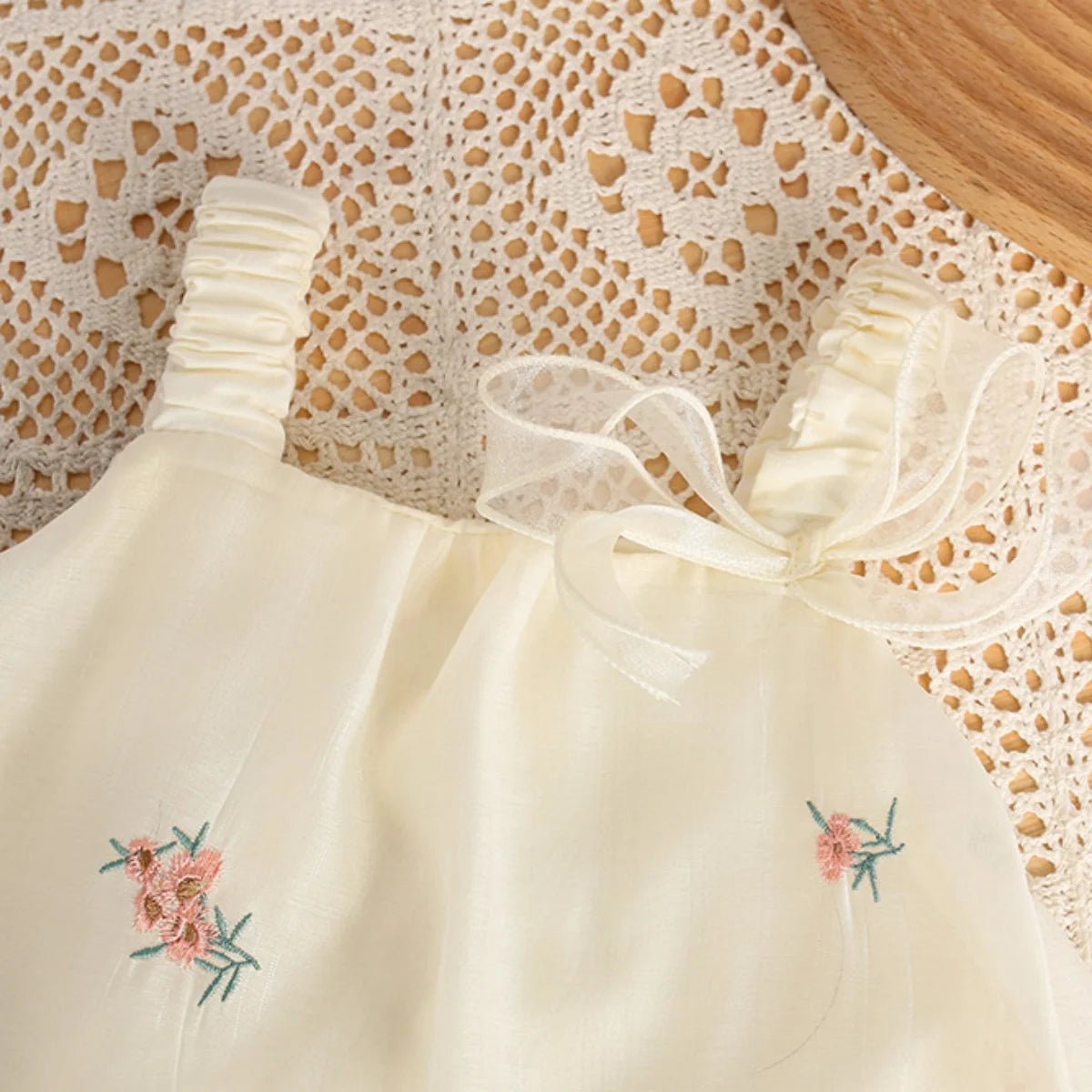 Baby Girl Lace Flower Sleeveless Summer Romper