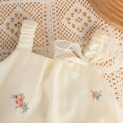 Baby Girl Lace Flower Sleeveless Summer Romper