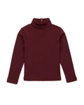 Retro Style Girls' Sweet Mid-Neck Tops for Autumn childrensterritory
