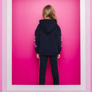 Floral Print Warm Zipper Hoodie for Kids Girls childrensterritory