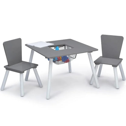 4-Piece Kids Playroom Table and Chair Set