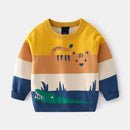 Kids Long-Sleeved Cartoon Print Winter Sweater childrensterritory
