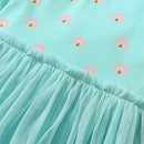 Kids Girls Rainbow Printed Summer Cotton Party Dresses childrensterritory