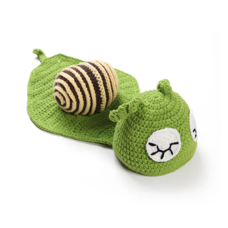 Baby Cute Snail Hand Crochet Photo Props