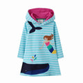 Long-Sleeved Cartoon Print Autumn Girls' Dresses