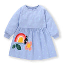 Lovely Cartoon Animals Design Little Girls Casual Dresses childrensterritory