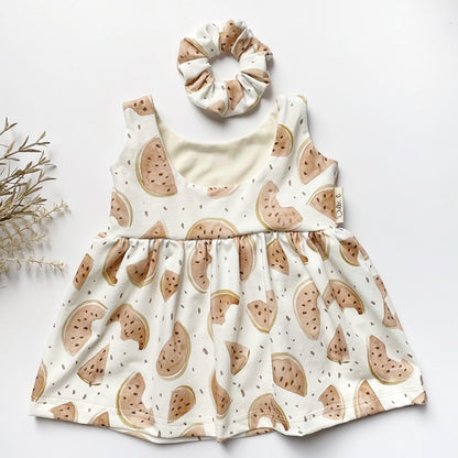 Watermelon Print Dress with Headband for Baby Girl childrensterritory