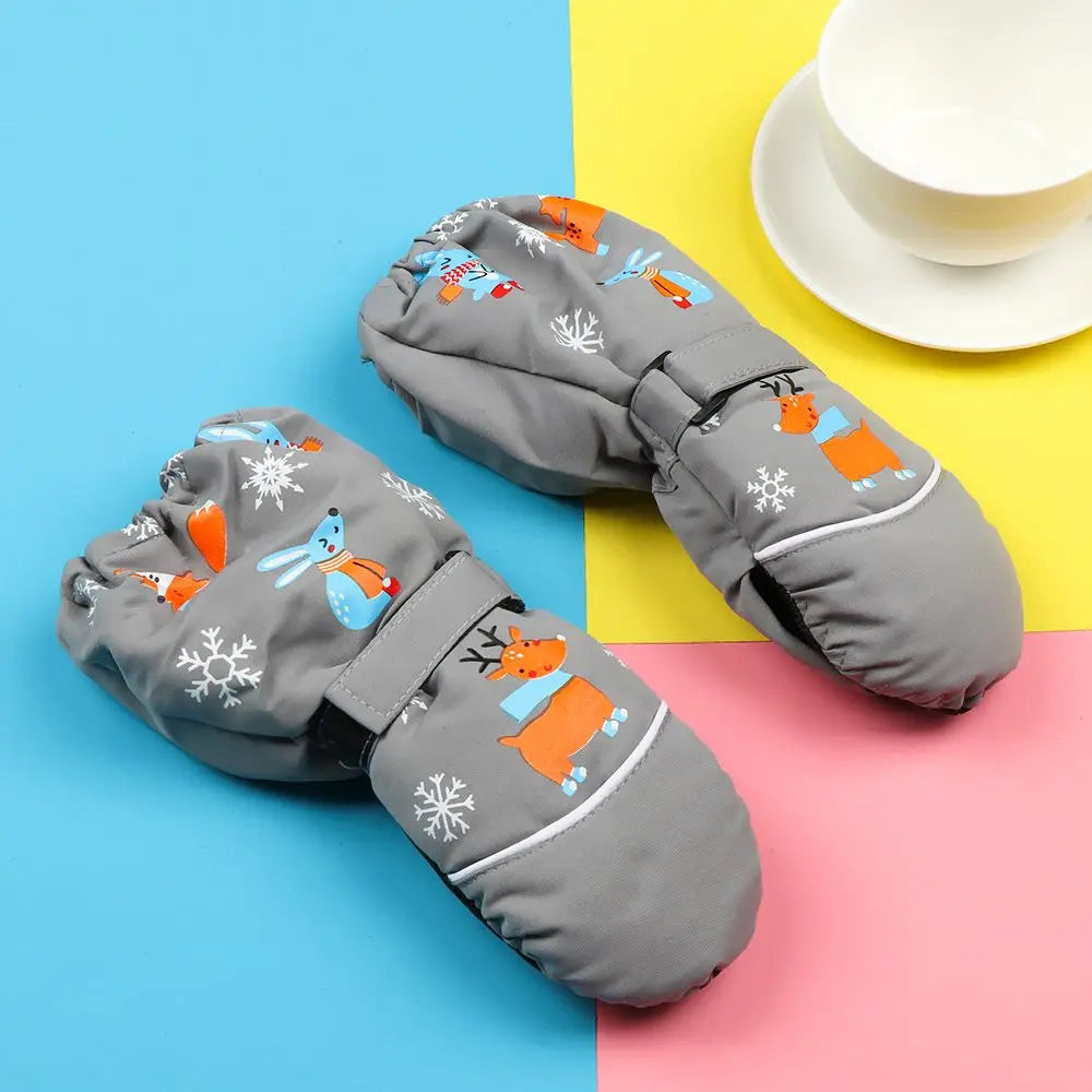 Cartoon Animal Design Children Thick Warm Ski Mitten
