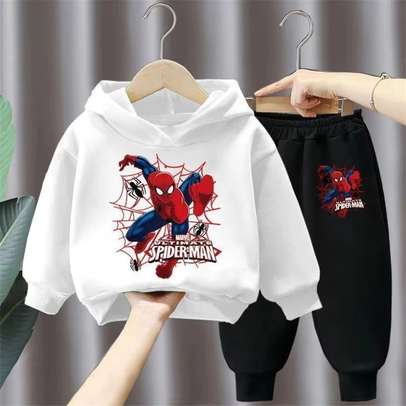Cartoon Design Hoodies and Soft Pants Warm Outfits for Kids