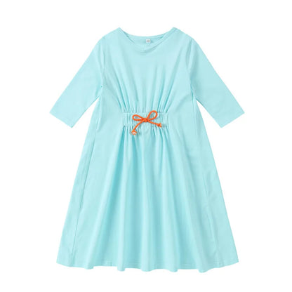 Solid Colour Summer Casual Family Matching Clothing Set