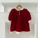 Baby Kids Long Sleeves Lace Design Christmas Party Costumes childrensterritory
