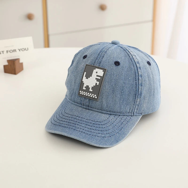 Kids Boys Cartoon Dinosaurs Design Adjustable Sports Hats