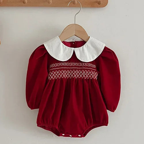 Baby Kids Long Sleeves Lace Design Christmas Party Costumes