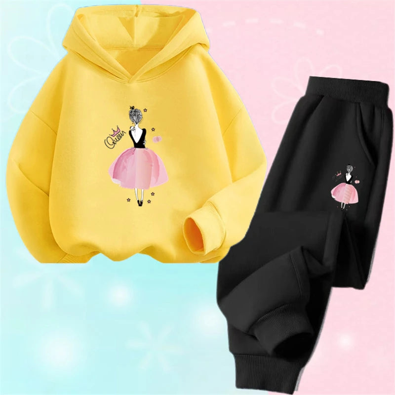 Girls 2 Pieces Casual Korean Style Sports Suits for Spring childrensterritory