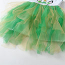 Unicorn Cartoon Design Layered Tulle Kids Girls Summer Dress childrensterritory