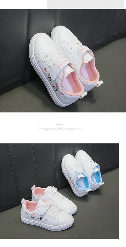 Anti-Slip Soft Sole Cartoon Design Kids Flat Princess Sneakers childrensterritory