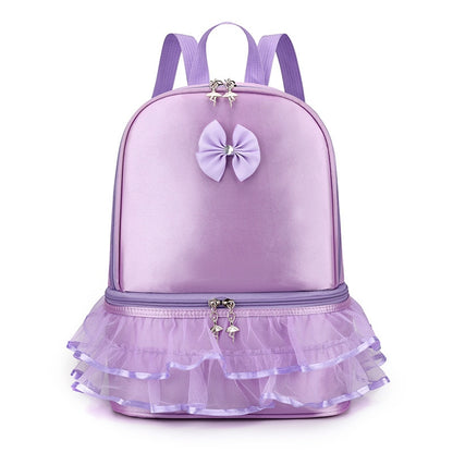 Little Girls Ballerina Dance Backpack with Shoe Compartment childrensterritory