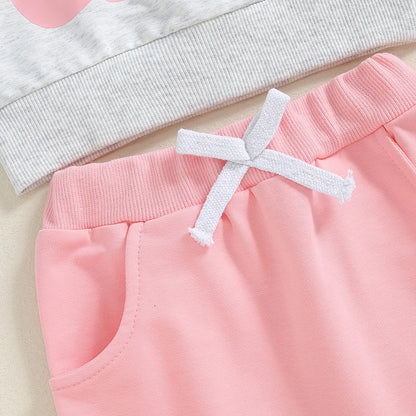Toddler Girl Letter Print 2-Piece Winter Tracksuit childrensterritory