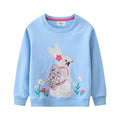 Kids Girls Cartoon Embroidery Long Sleeve Sweatshirts childrensterritory
