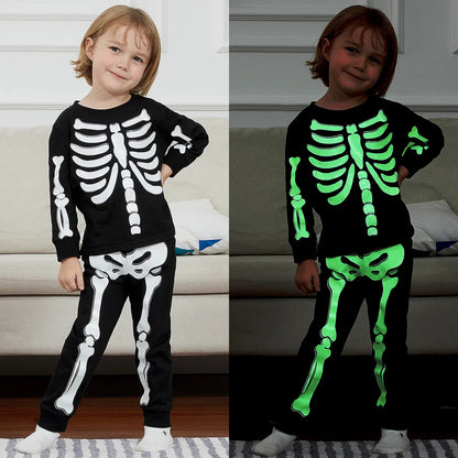 Kids Boy Skeleton Glow in the Dark Girls Unicorn Halloween Costumes childrensterritory