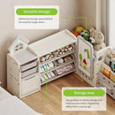 Multipurpose Toy Storage Rack and Drawing Board for Kids