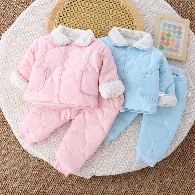 Kids Collar Design Soft Winter Clothing Set childrensterritory
