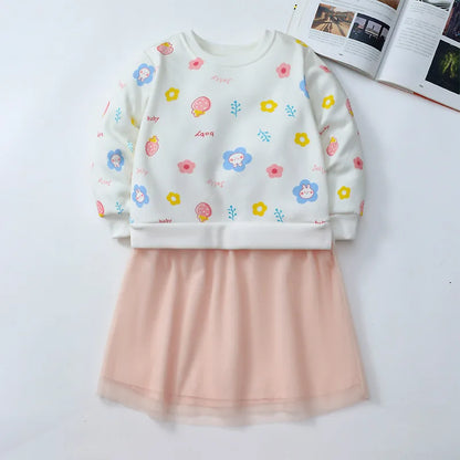 Long-Sleeved Cartoon Print Winter Hoodies For Kids childrensterritory