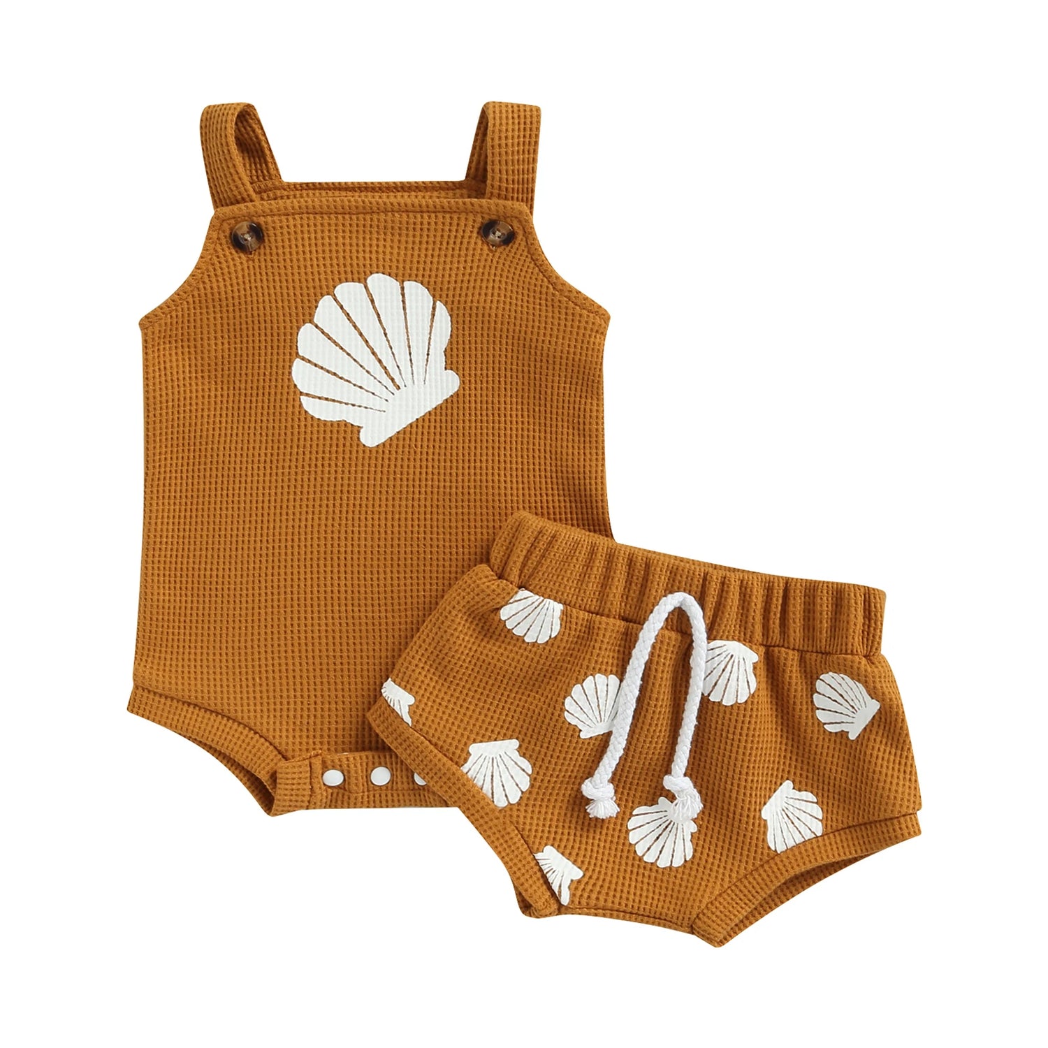 Baby Girl Floral Spaghetti Straps Sleeveless Romper Set