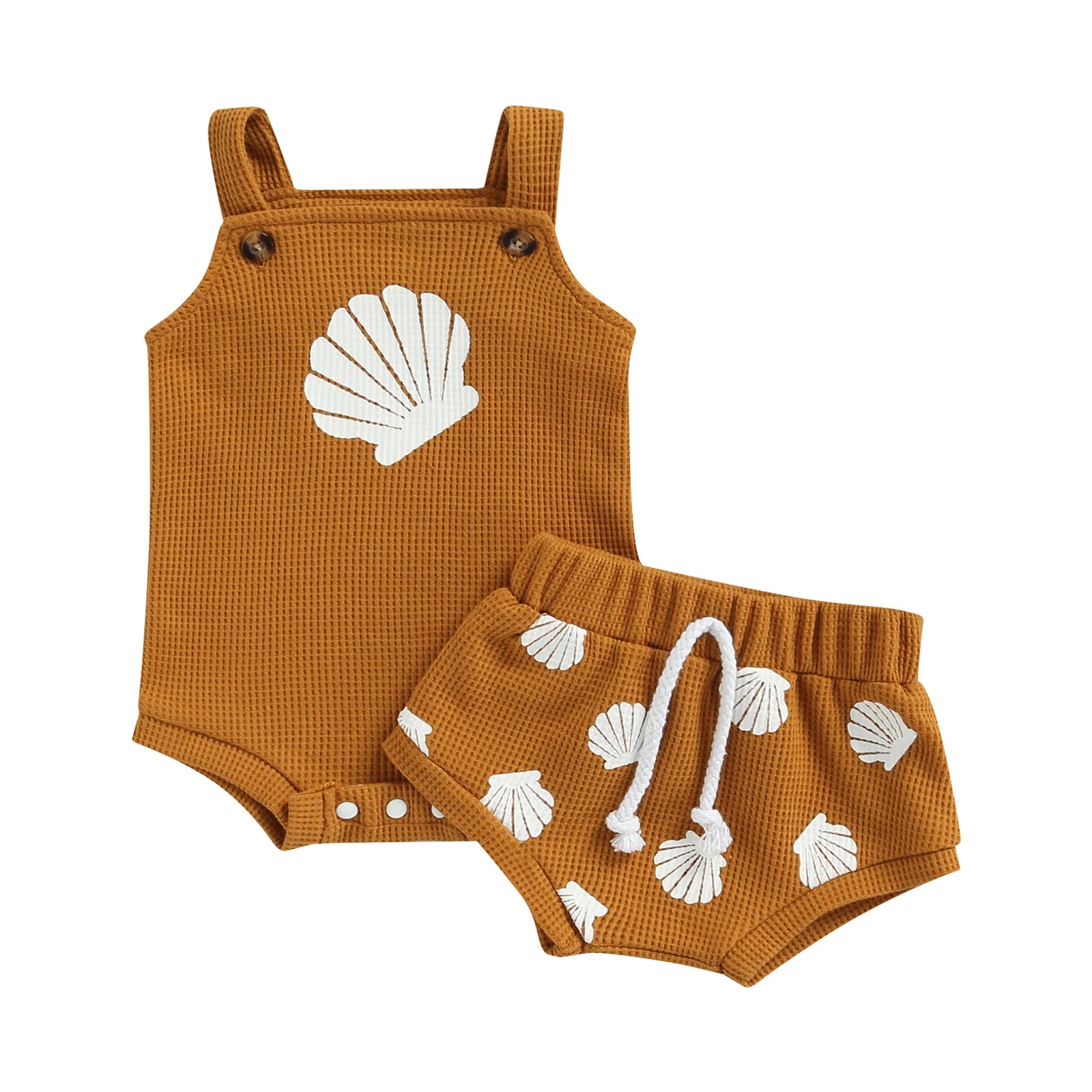 Baby Girl Floral Spaghetti Straps Sleeveless Romper Set