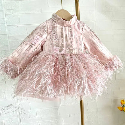 Kids Girls Luxury Puffy Princess Dress for Birthday
