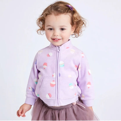 Kids Lovely Print Polar Fleece Winter Coats childrensterritory