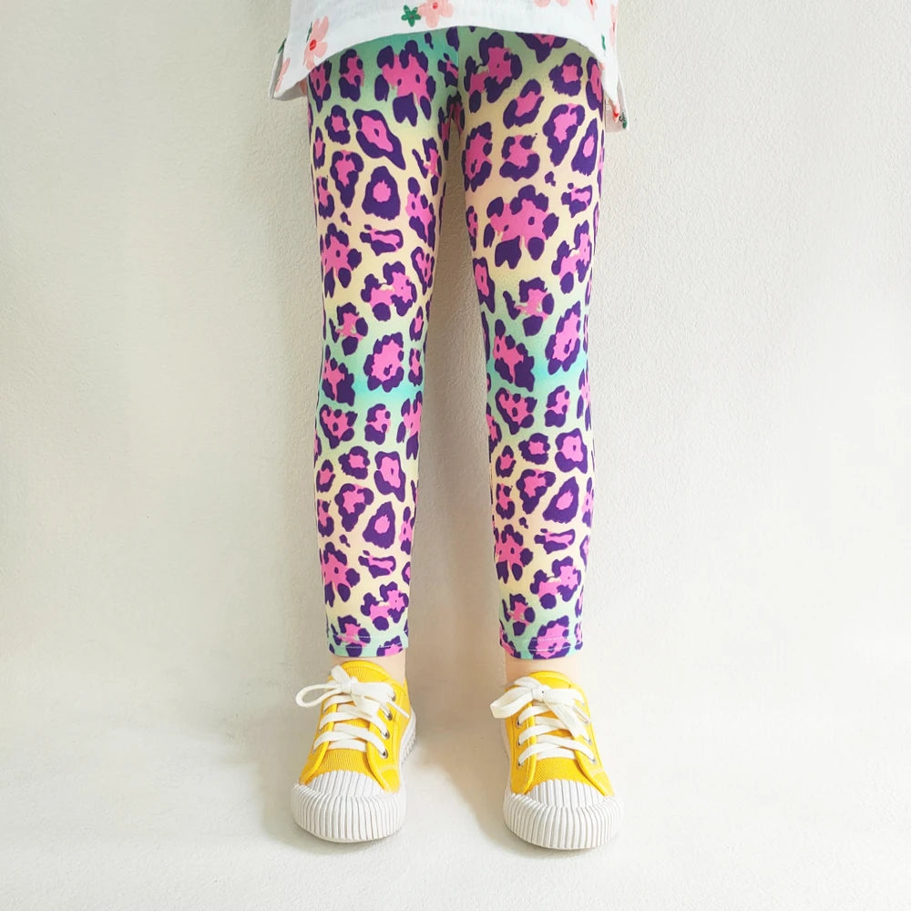 Kids Girl Floral Print Slim Fit Leggings/Trousers childrensterritory