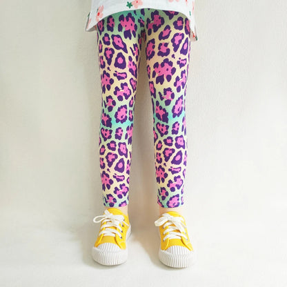 Kids Girl Floral Print Slim Fit Leggings/Trousers childrensterritory