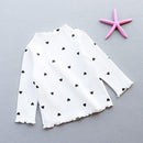 Lovely Heart Print Kids Girls Knitted Sweater childrensterritory