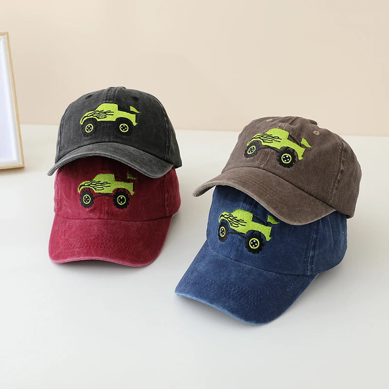 Adjustable Cartoon Truck Embroidered Children &