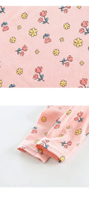 Cartoon Print Long Sleeve Lycra Pajamas Set for Kids childrensterritory