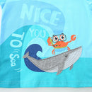 Little Boys Cartoon Sharks Design Summer Clothing Set childrensterritory