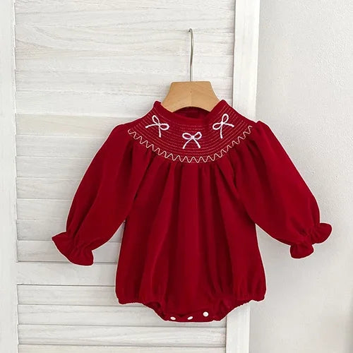 Baby Kids Long Sleeves Lace Design Christmas Party Costumes