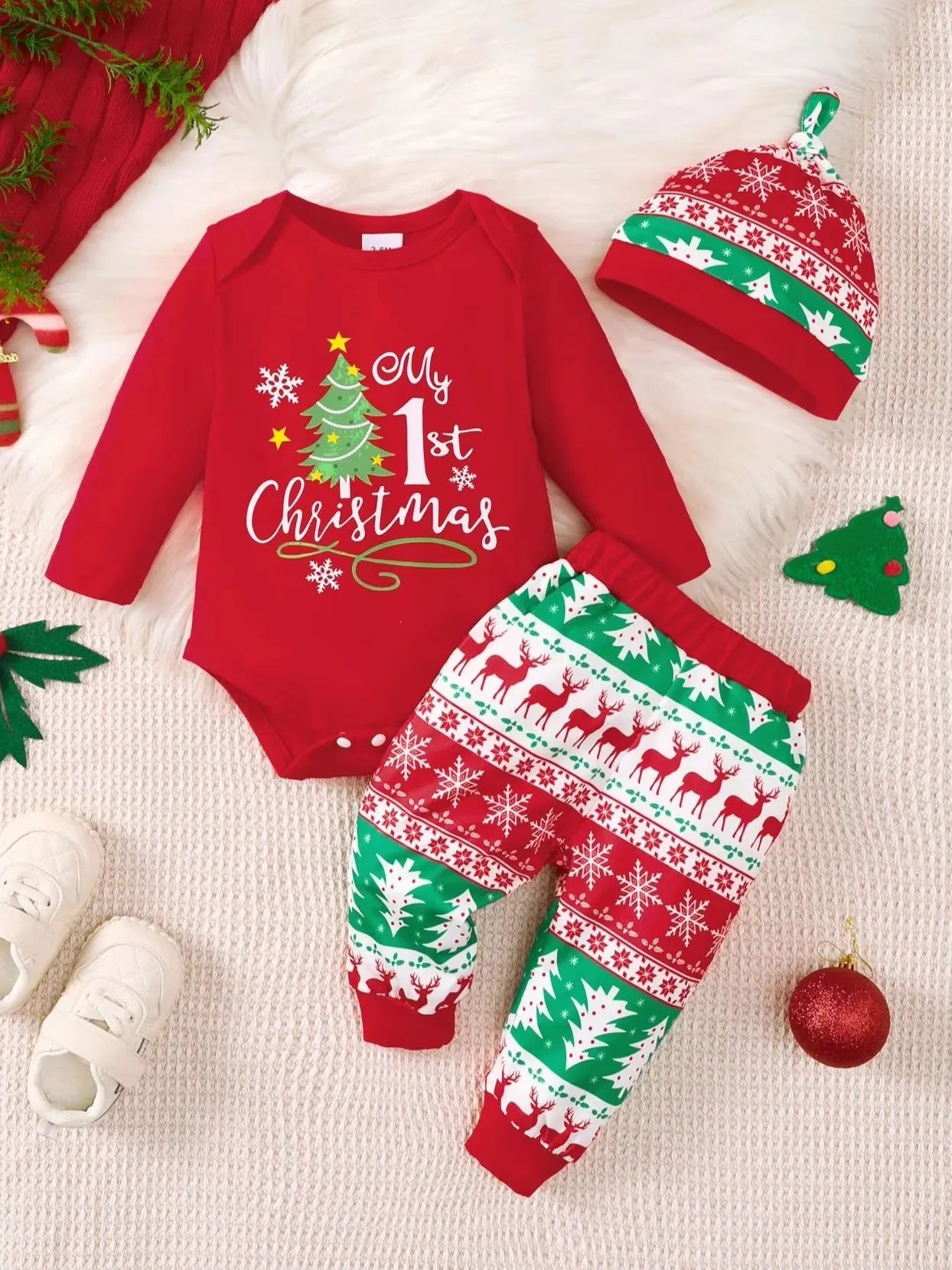 Long-Sleeved Christmas Outfit For Baby Kids childrensterritory