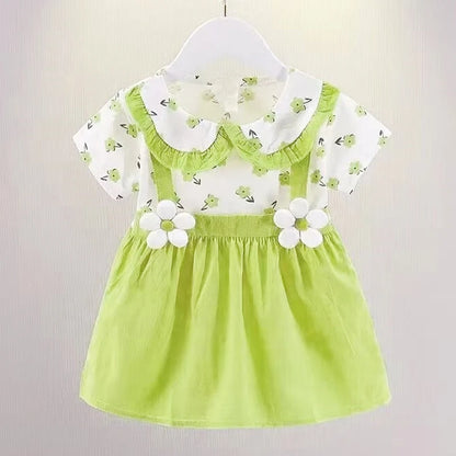 Baby Girls Doll Collar Summer Princess Birthday Party Dresses childrensterritory