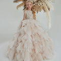 Elegant Kids Girls Tulle Ruffles Beaded Communion Dress childrensterritory