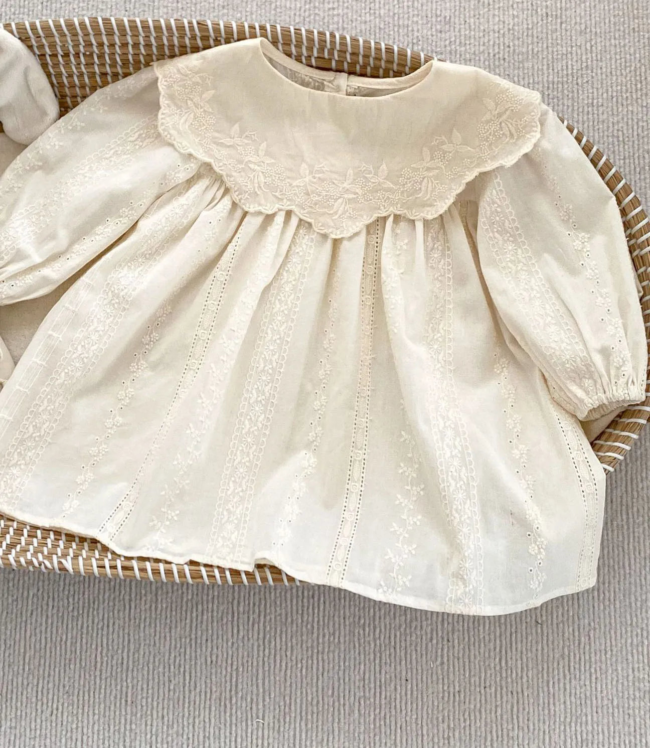 Flower Embroidery Baby Sisters Matching Outfits childrensterritory