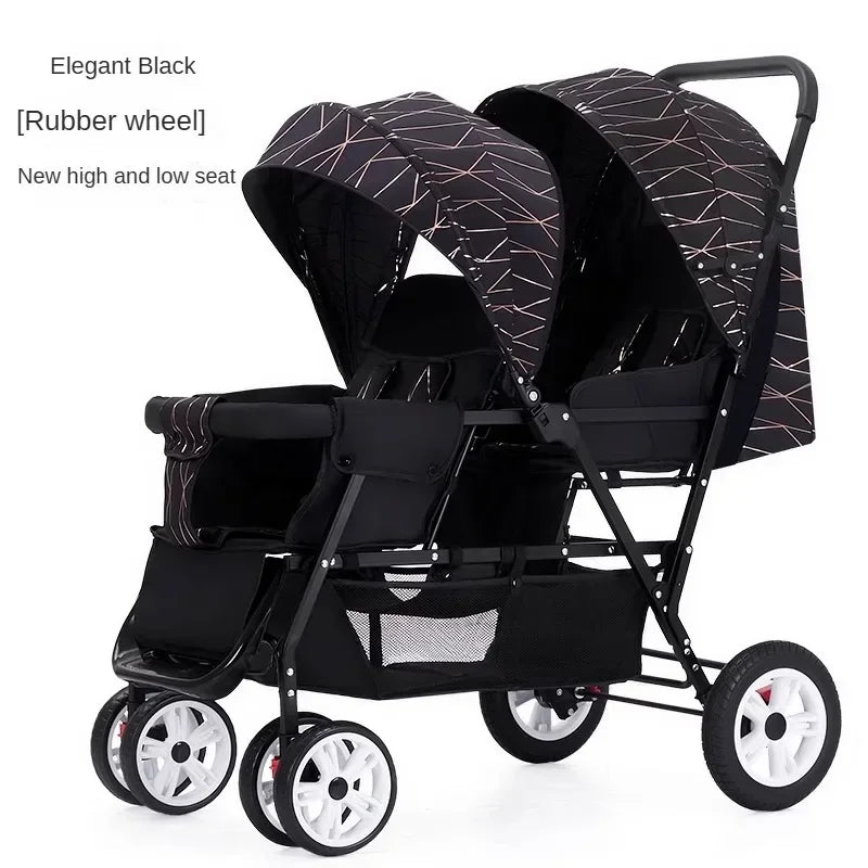 Lightweight Front &amp; Back Seats Baby Pushchair