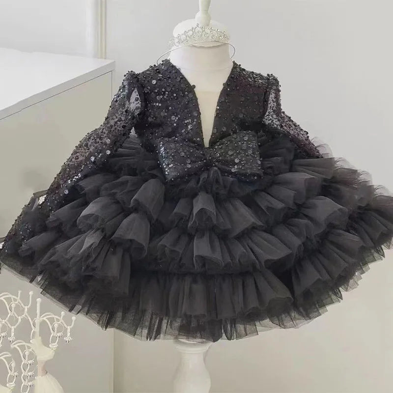 Tulle Tiered Handmade Infant Girls Party Gown/Dress