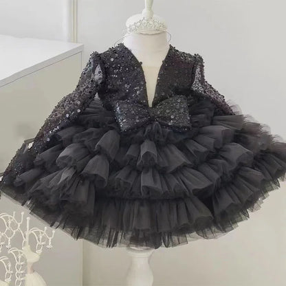 Tulle Tiered Handmade Infant Girls Party Gown/Dress
