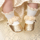 First Walkers Cotton Bottom Non-slip Flower Lace Shoes childrensterritory