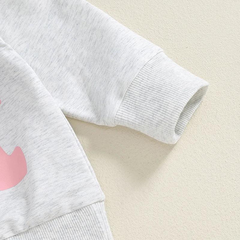 Toddler Girl Letter Print 2-Piece Winter Tracksuit childrensterritory