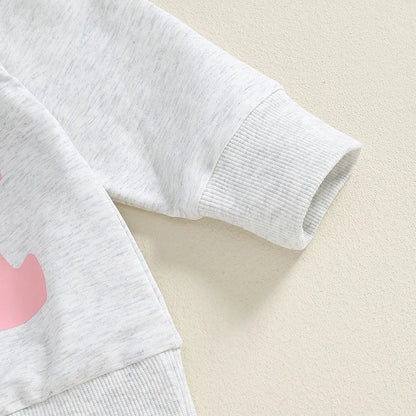 Toddler Girl Letter Print 2-Piece Winter Tracksuit childrensterritory