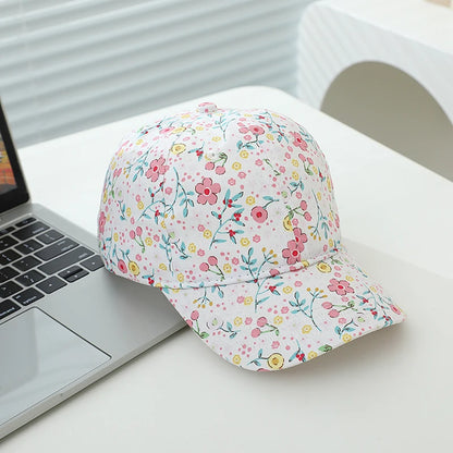 Little Girls Floral Design Adjustable Sports Hats childrensterritory