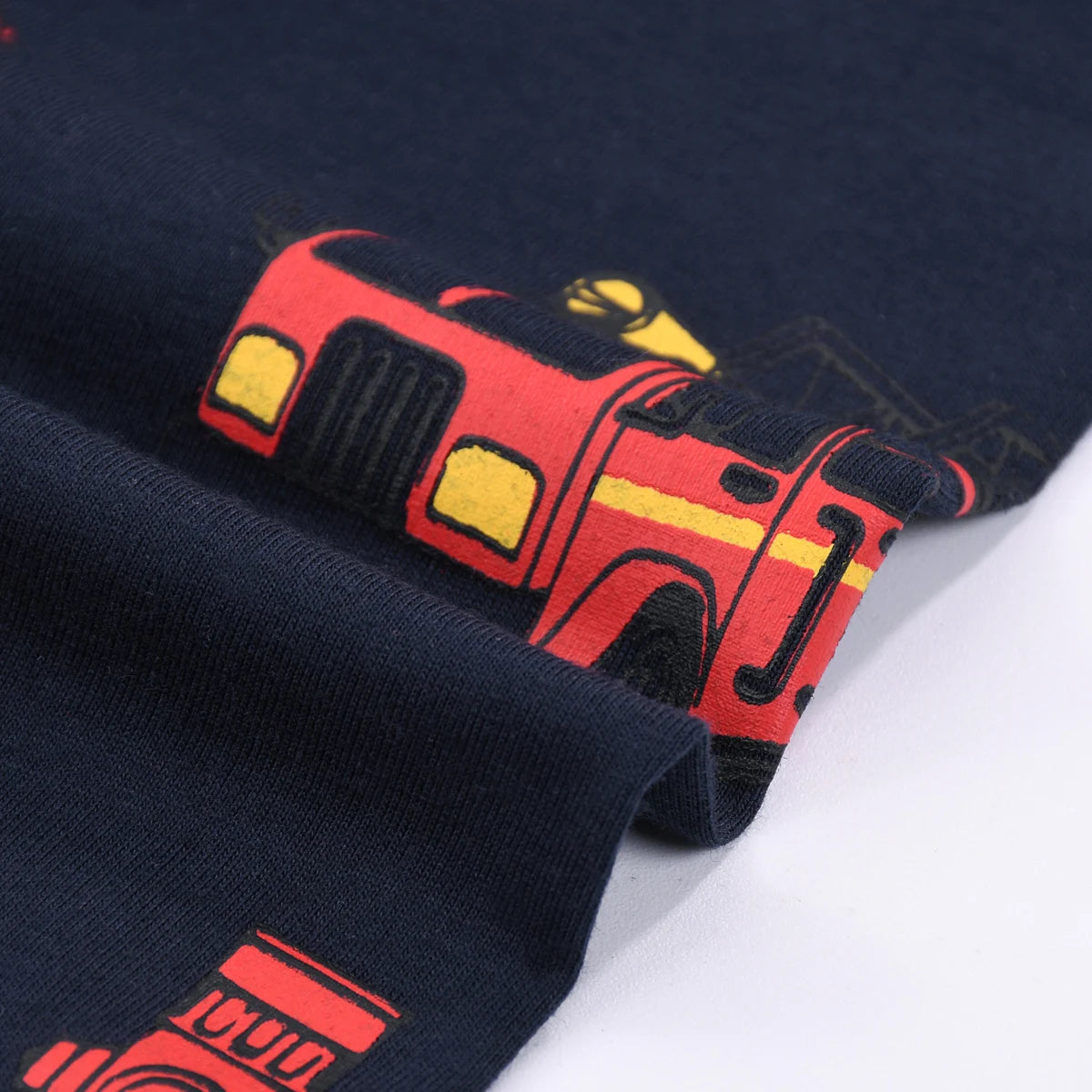 Fire Truck Print Kids Boys Pajamas Sleepwear Set childrensterritory